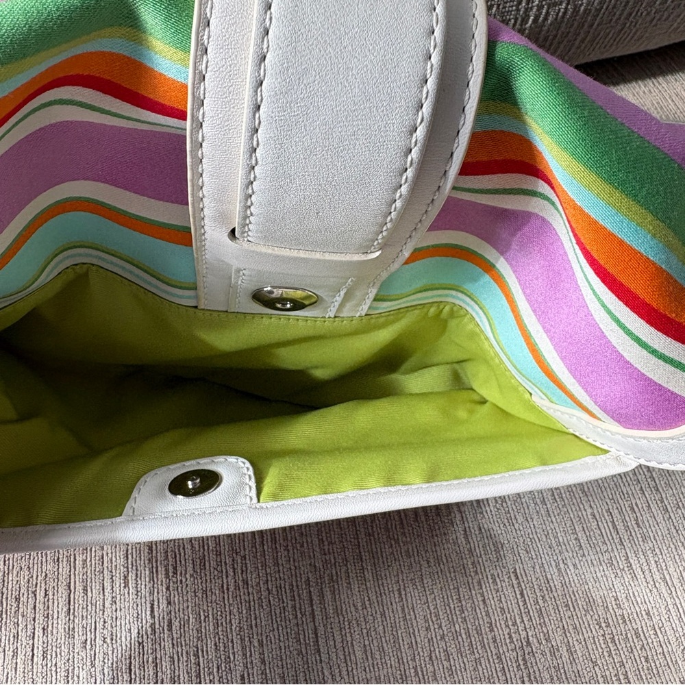 Multi Color Coach Bag with Adjustable Strap - Picture 5 of 15